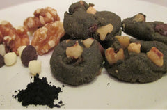 Bamboo Charcoal Cookies with white & Dark chocolate chip. Topped with Walnut  ( Top seller)